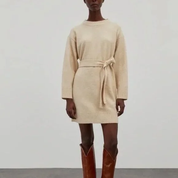 Edited By Remi Bader | Dresses | Edited Mariana Knit Dress Beige Eu Size 36  | Poshmark